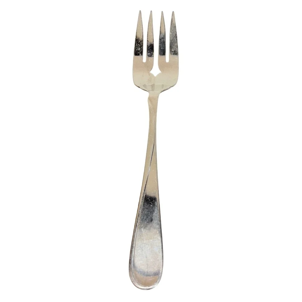 Vintage Oneida | Silver Plated Serving Fork | Twisted‎ Handle | Diamond Cutout